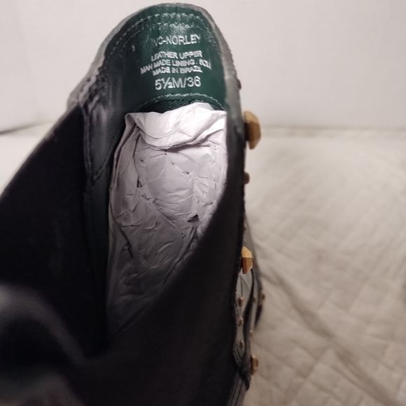 Vince camuto ankle norley boots. Green/black (nwot) - Picture 7 of 8
